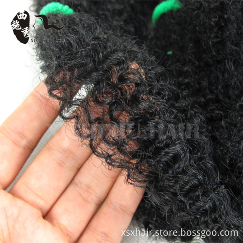 Wholesale cheap not 4c afro kinky curly human hair bulk for braiding